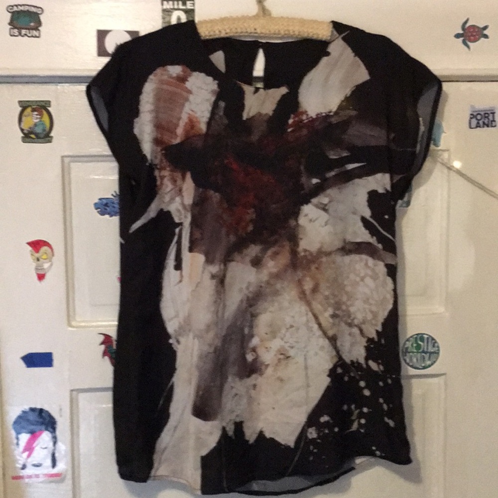 Orchid watercolor blouse